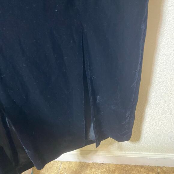 Maggy London Vintage Black Velvet Maxi Dress Size 14 Whimsygoth Witchy - Picture 7 of 7